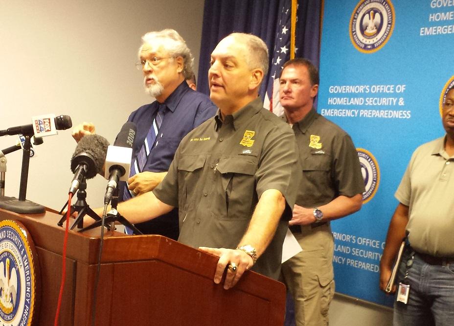 Governor John Bel Edwards&#039 flooding press conference Aug. 15