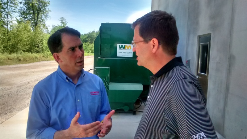 Governor Scott Walker during tour of Mullins Cheese expansion at Knowlton WI 6/17/16