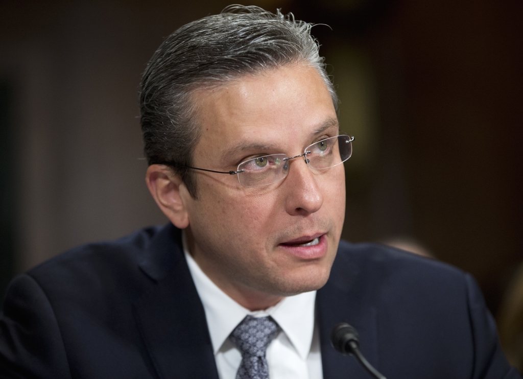 Puerto Rico Gov Alejandro Javier Garcia Padilla testifies on Capitol Hill in Washington before the Senate Judiciary Committee hearing on Puerto Rico's fiscal problems. Puerto Rico's governor said Friday July 22