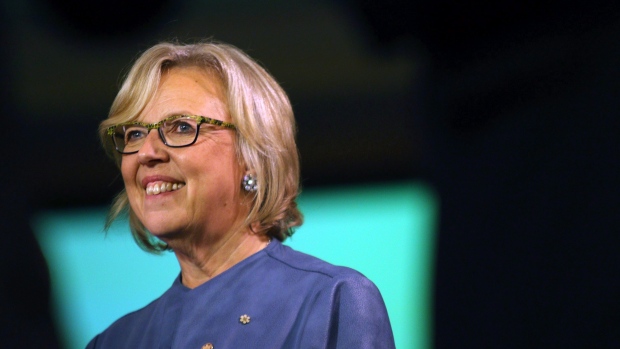 Is Green Party Leader Elizabeth May about to step down as her party's leader? She's heading off on vacation to decide following her party's decision to embrace the Boycott Divestment and Sanctions movement which she doesn't support