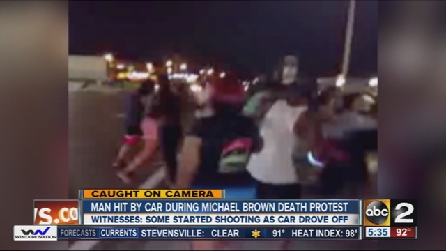 Protests in Ferguson on anniversary of Michael Brown's death