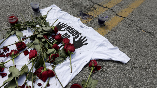 Protests in Ferguson on anniversary of Michael Brown's death