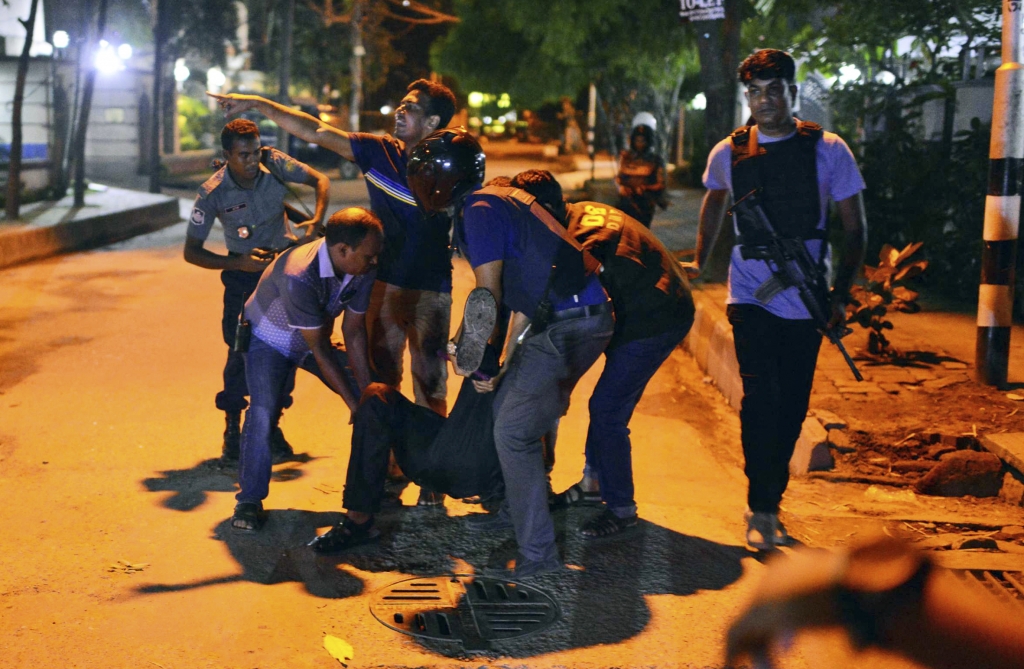 Gunmen killed 22 people in the attack on the Holey Artisan Café in Dhaka last monthAP