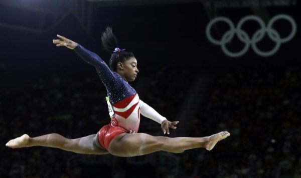 United States Simone Biles performs on the balance