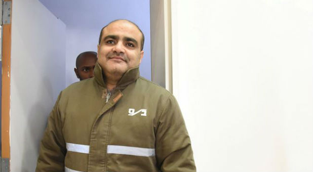 Palestinian Mohammad El Halabi front a manager of operations in the Gaza Strip for U.S.-based Christian charity World Vision is seen before a hearing at the Beersheba district court in southern Israel