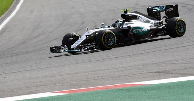 Mercedes driver Nico Rosberg of Germany steers his car during the Belgian Formula One Grand Prix in Spa-Francorchamps Belgium Sunday Aug. 28 2016