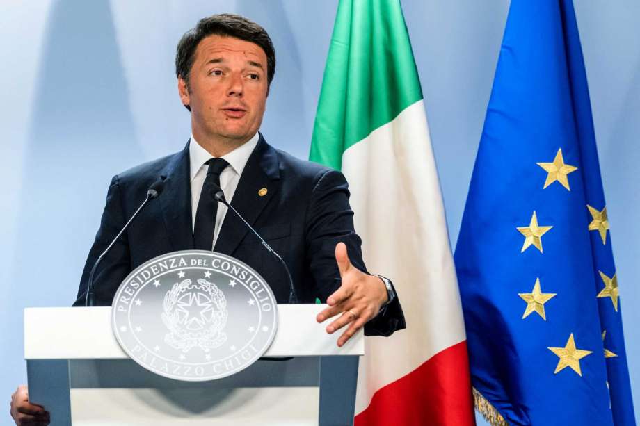 Italian Prime Minister Matteo Renzi speaks during an EU summit in Brussels. About a month on from Britain’s vote to leave the European Union there’s little evidence that economic activity across the