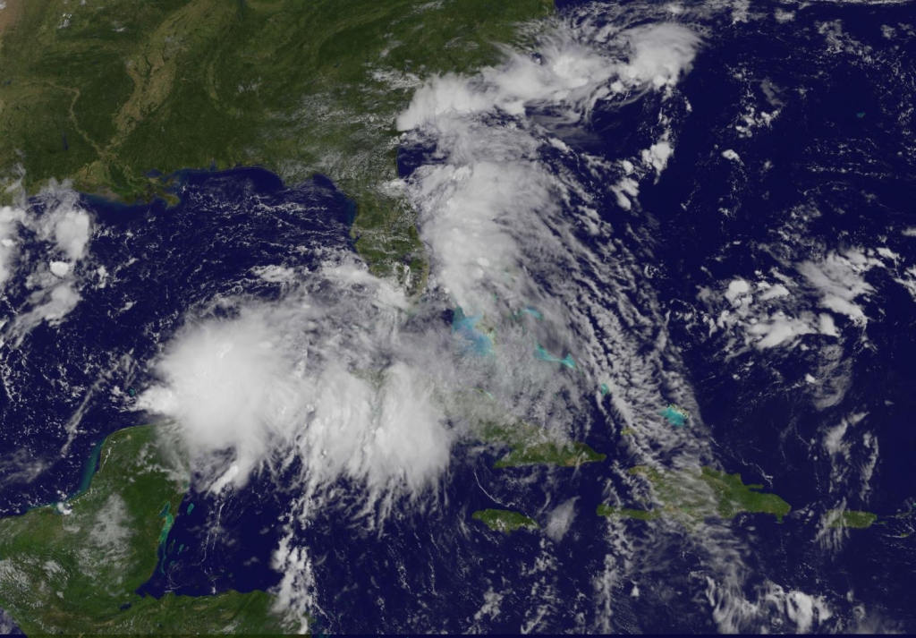 Satellite sees large Tropical Depression 9 in the Gulf of Mexico