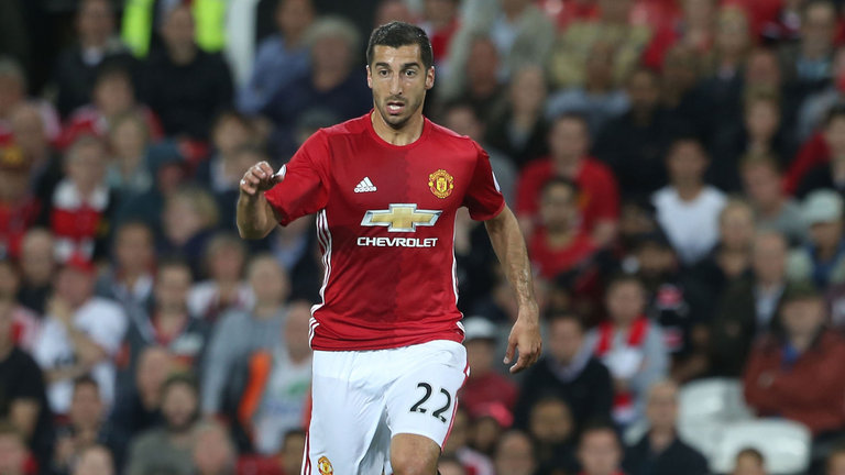 Henrikh Mkhitaryan in action for Manchester United against Southampton