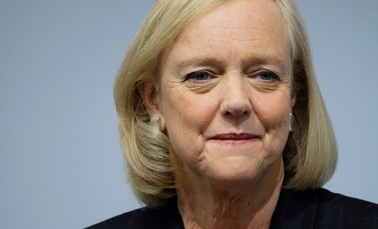 Hewlett-Packard Enterprise CEO Meg Whitman speaks at a press conference in New York