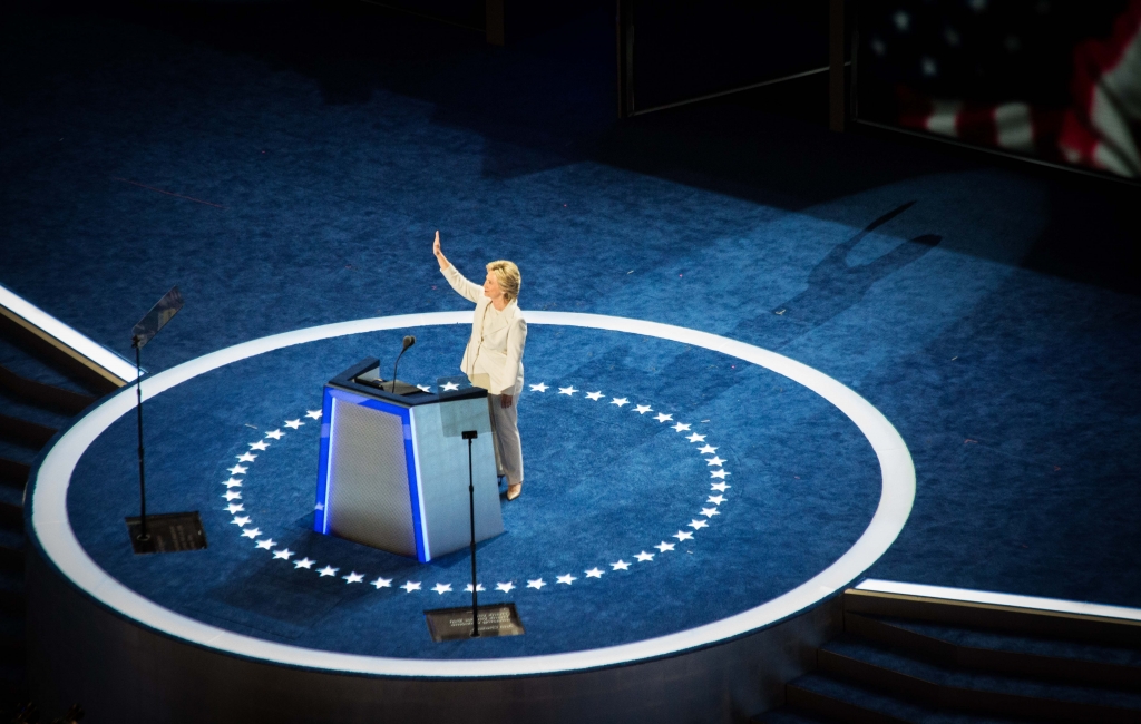 Hillary Clinton addresses the 2016 Democratic National Convention