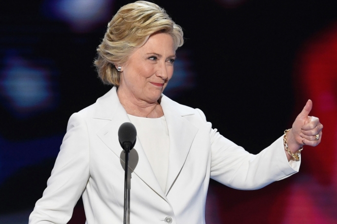 Hillary Clinton is the first American to stand on the brink of being called madame president