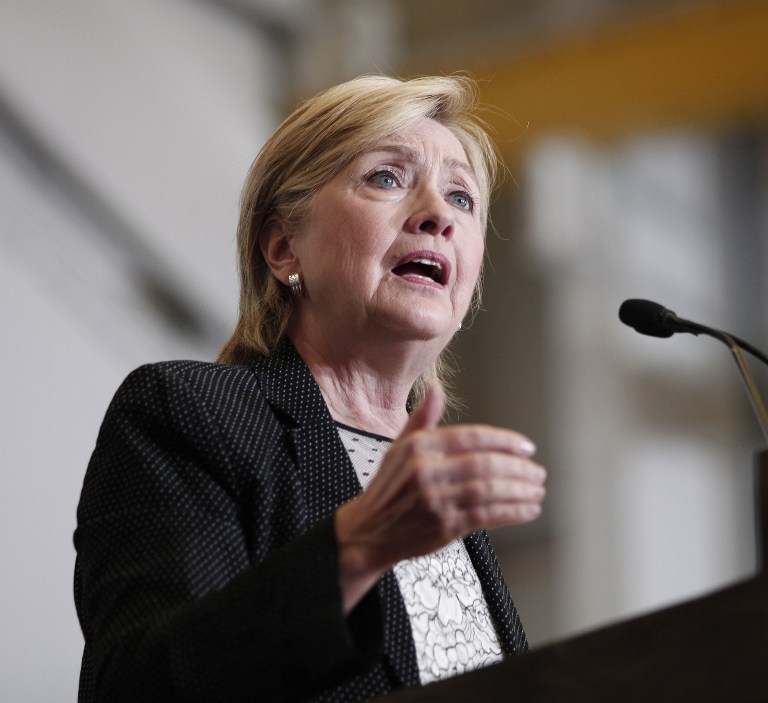 Democratic presidential nominee Hillary Clinton delivers a speech on the U.S economy at Futuramic Tool & Engineering