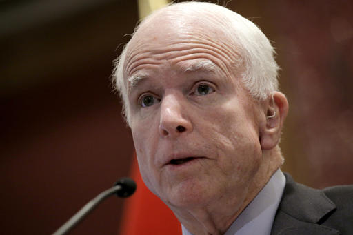 McCain R-Ariz. delivering his speech titled'America's Enduring Commitment to Security and Prosperity in Asia at the S. Rajaratnam School of International Studies Distinguished Public Lect