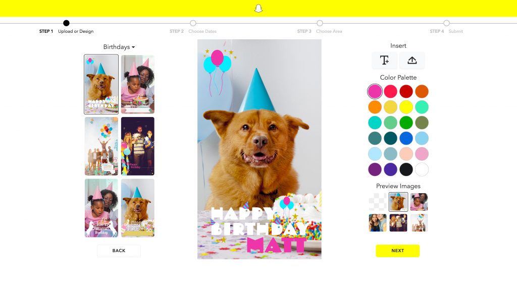 Snapchat releases a new web tool for making custom geofilters