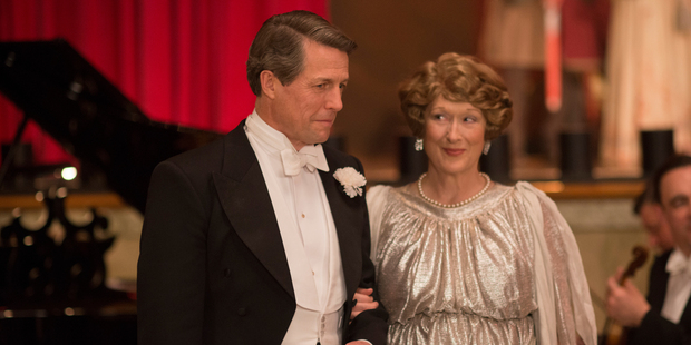 Hugh Grant as St Clair Bayfield and Meryl Streep as Florence Foster Jenkins in the film Florence Foster Jenkins