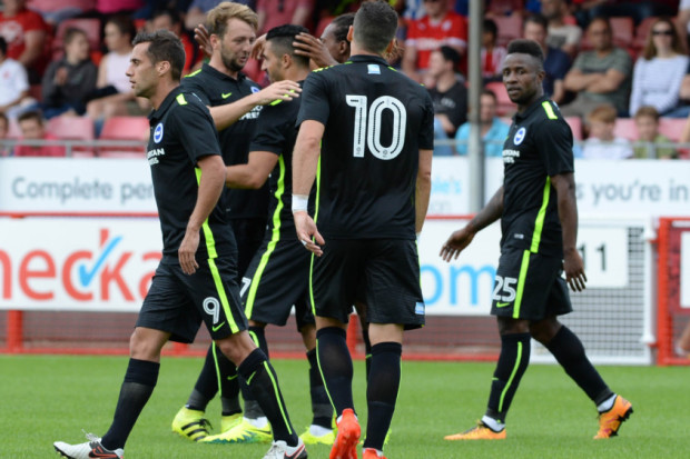 Albion players celebrate