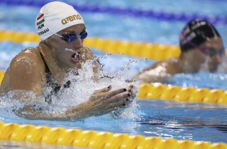 2016 Rio Olympics- Swimming- Semifinal- Women's 200m Individual Medley Semifinals- Olympic Aquatics Stadium- Rio de Janeiro Brazil- 08/08/2016. Katinka Hosszu of Hungary competes. REUTERS  Stefan Wermuth