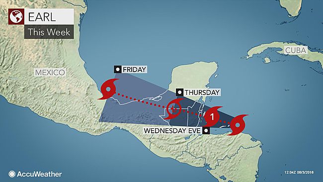 Deadly weather system strengthens, now Tropical Storm Earl