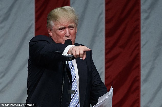 I love Connecticut Republican presidential candidate Donald Trump speaks during a campaign rally at Sacred Heart University on Saturday