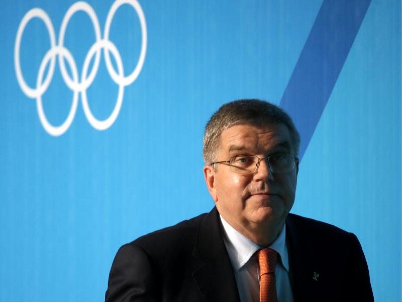 IOC president Thomas Bach during a media interaction