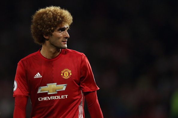 MANCHESTER ENGLAND- AUGUST 19 Marouane Fellaini of Manchester United during the Premier League match between Manchester United and Southampton at Old Trafford