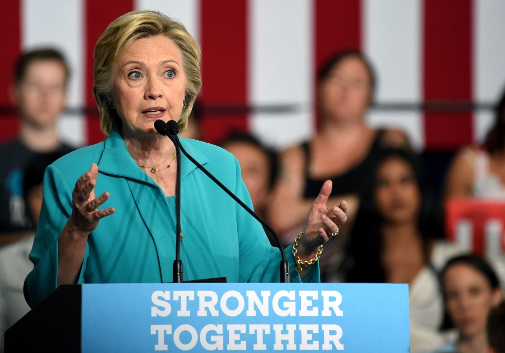 In a speech in Reno Nev. on Thursday Hillary Clinton drew connections between rival Donald Trump and hate groups