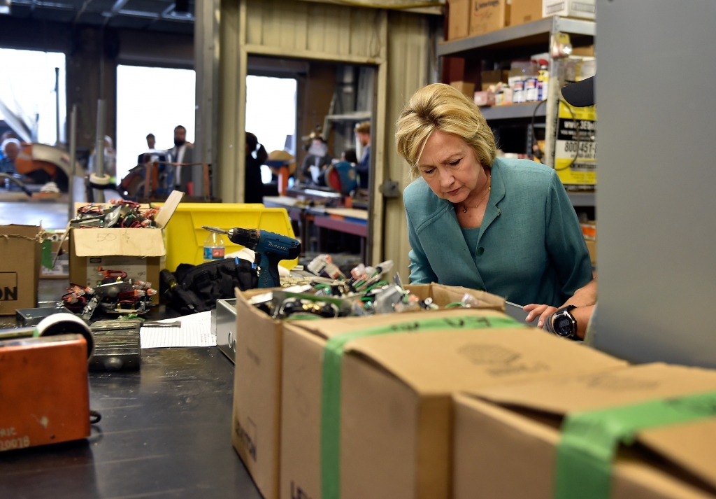 Hillary Clinton Campaigns In Las Vegas