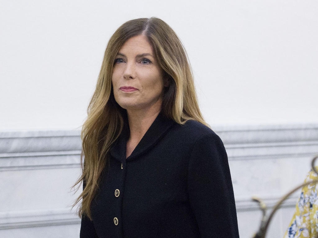 Pennsylvania Attorney General-3 Attorney General Kathleen Kane walks down a hall at the Montgomery County Courthouse in Norristown Pa