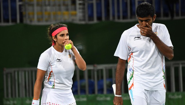 India's Sania Mirza and India's Rohan Bopanna