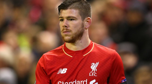 LIVERPOOL ENGLAND- NOVEMBER 26 Alberto Moreno of Liverpool FC during the UEFA Europa League match between Liverpool FC and FC Girondins de Bordeaux at Anfield