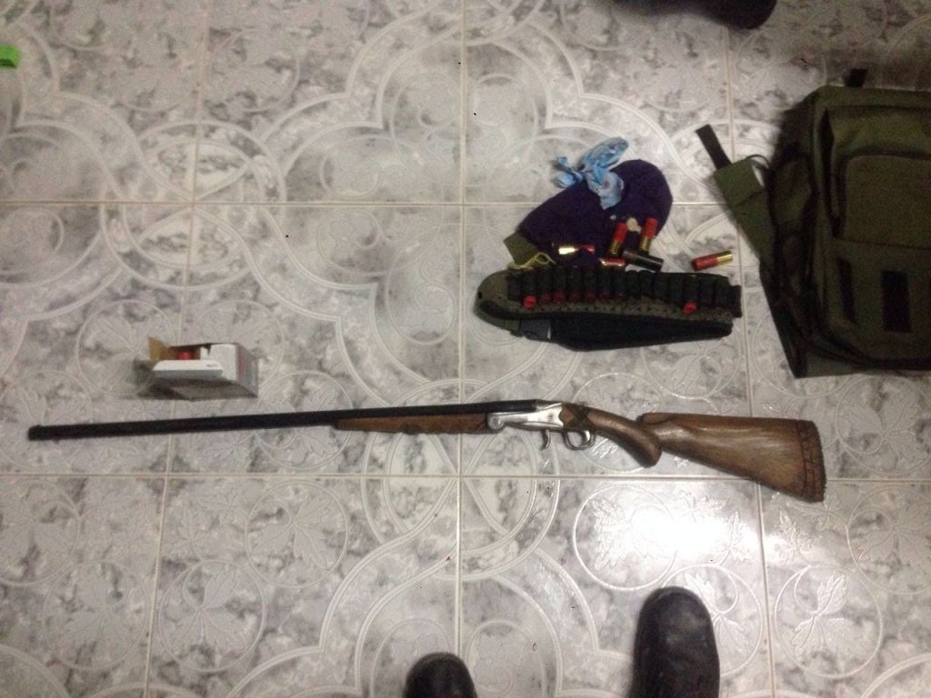 A shotgun ammunition and other equipment seized by IDF troops in the Palestinian village Jaba in an overnight raid