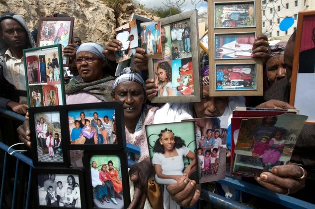 Israelis from the Ethiopian community which number around 135,000 in the eight million population