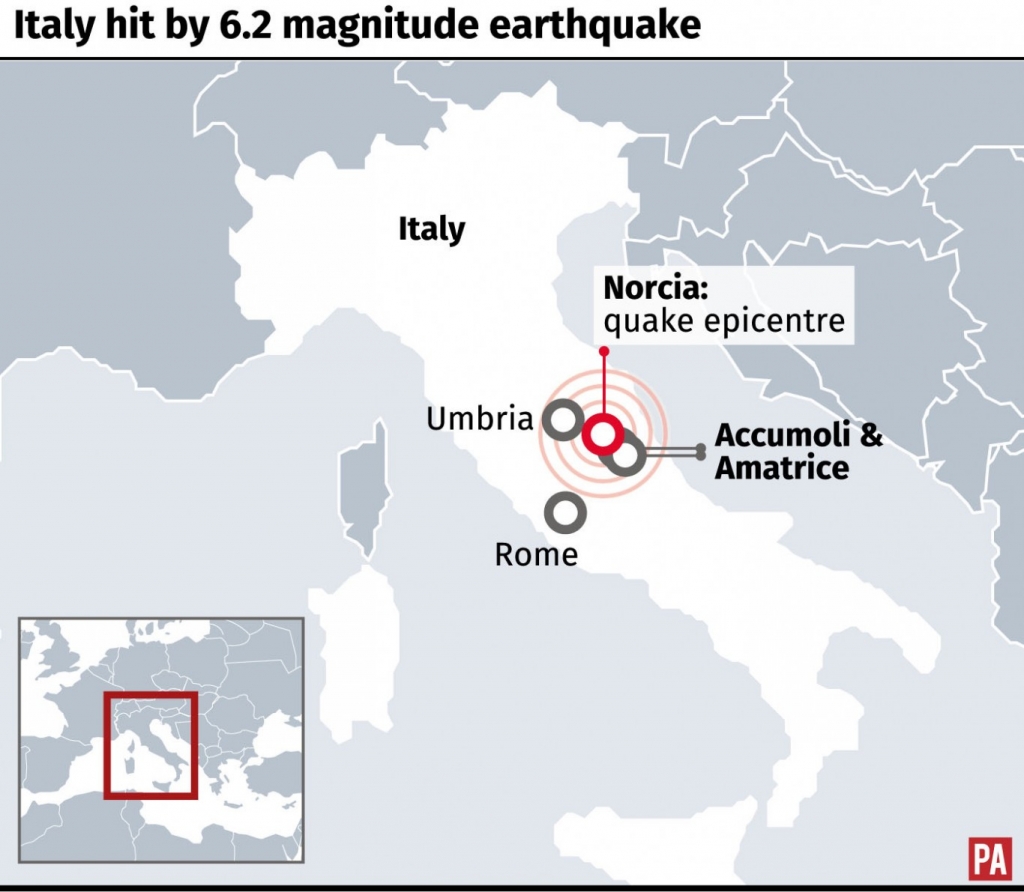 Two Dead, Extensive Damage in 6.2 Magnitude Earthquake in Central Italy