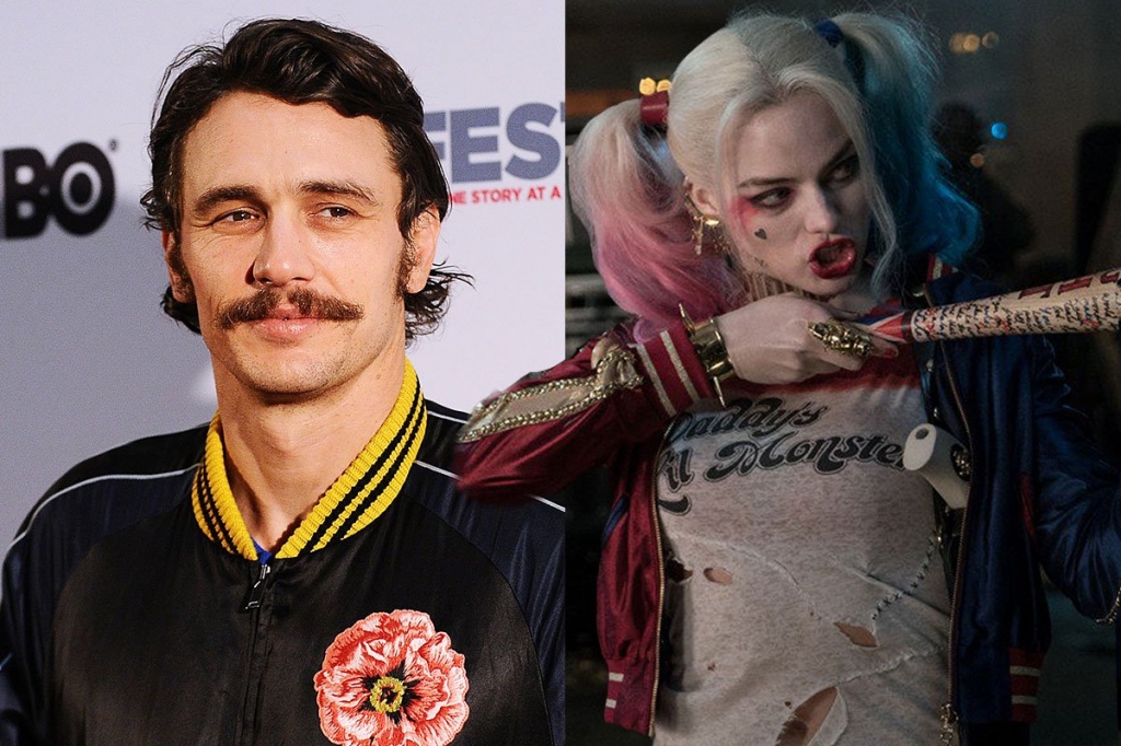 James Franco has rainbow hair now and people think he looks like Harley Quinn