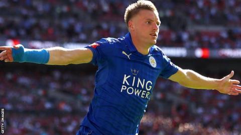 Leicester striker Jamie Vardy