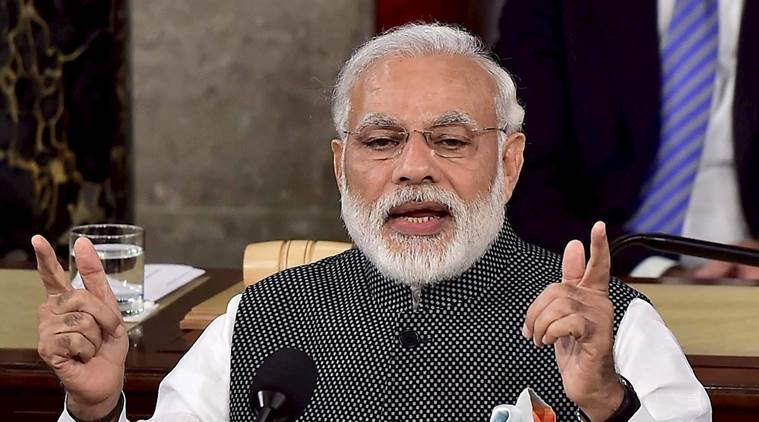 Washington Prime Minister Narendra Modi addressing a joint meeting of Congress on Capitol Hill in Washington on Wednesday. PTI