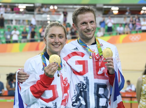 Jason Kenny and Laura Trott at the Olympics in Rio