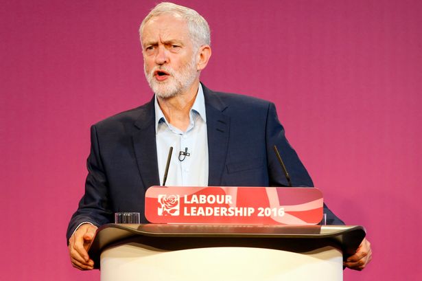 Jeremy Corbyn speaks during a Labour leadership hustingsin Newcastle