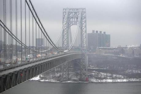 Traffic moved over the Hudson River and across the George Washington Bridge between New York City and Fort Lee N.J