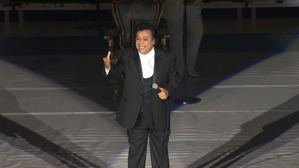 Juan Gabriel Latin American music icon performing at a concert in Mexico City Mexico