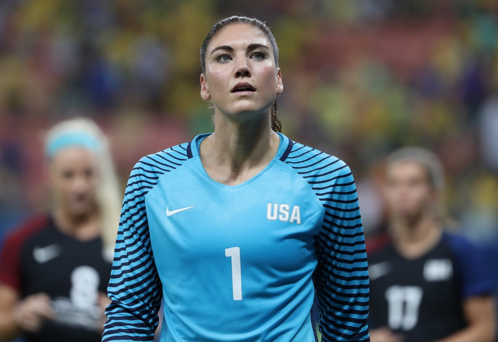 Aug 9 2016 Manaus Brazil United States goalkeeper Hope Solo walks off the field during the first round match against Colombia in the Rio 2016 Summer Olympic Games at Arena da Amazonia. Mandatory Credit Erich Schlegel-USA TODAY Sports ORG XMIT US