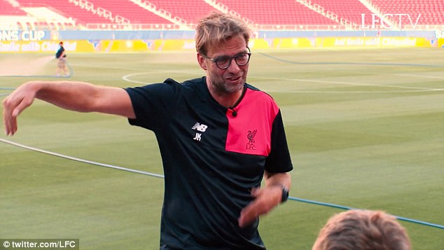 Jurgen Klopp showed he's a fluid mover after attempting to re-enact Daniel Sturridge's celebration