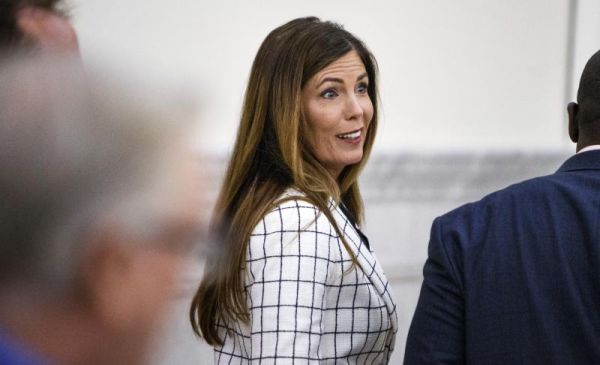 Pennsylvania Attorney General Kathleen Kane leaves the courtroom