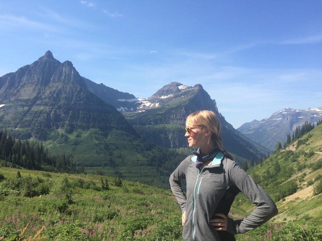 KBSX reporter Frankie Barnhill at Montana's breath-taking Glacier National Park