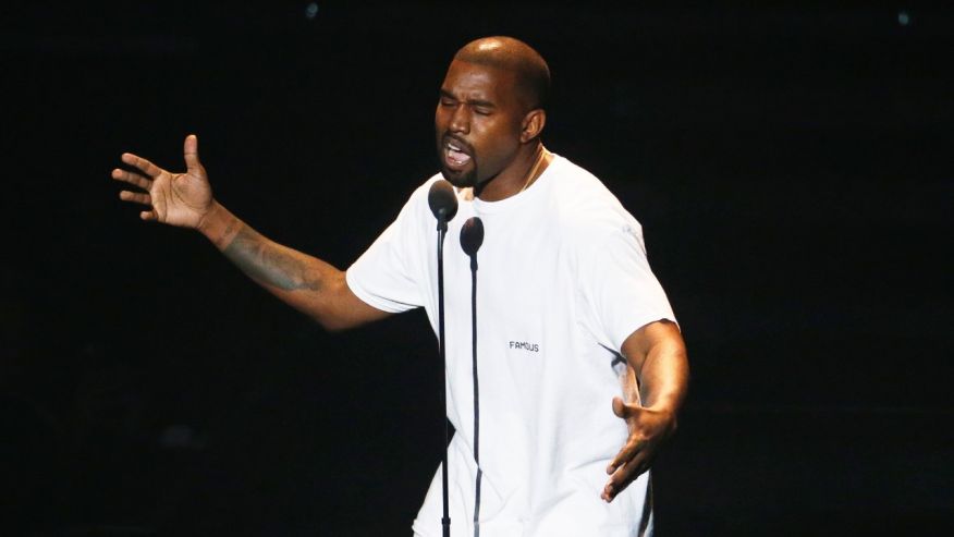 Kanye West on stage during the 2016 MTV Video Music Awards in New York U.S