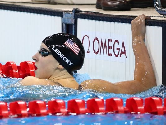 Katie Ledecky during the Rio Olympics