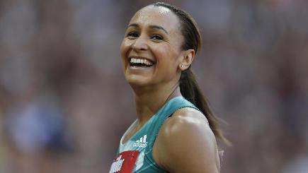 Great Britain's Jessica Ennis Hill is all smiles after clocking a rapid time in the 100m hurdles