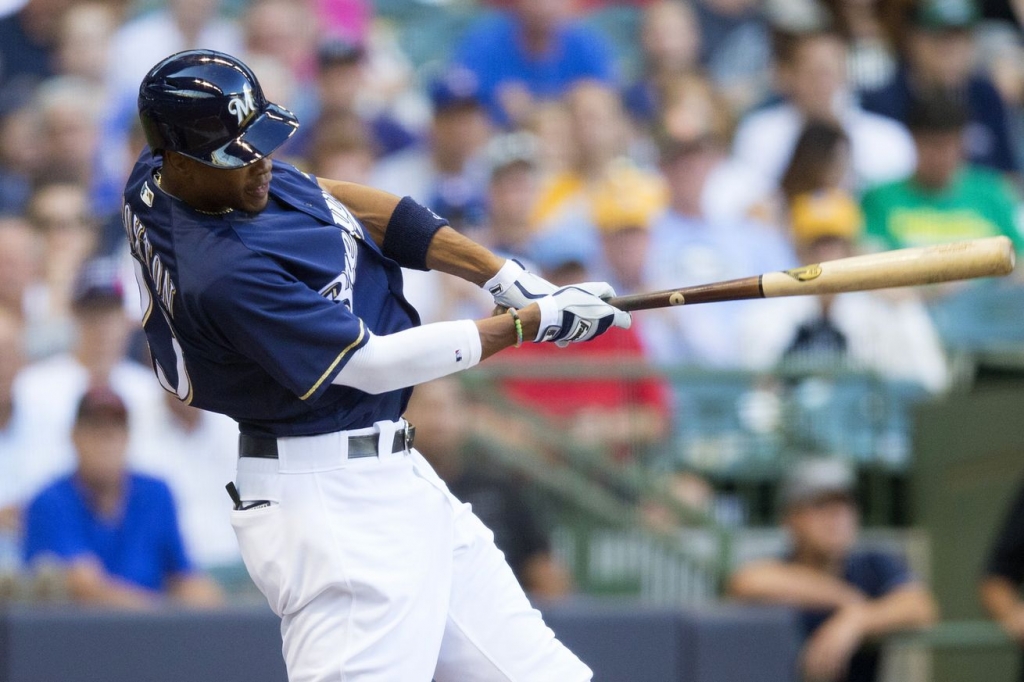 Keon Broxton wasn’t as bad as some others tonight- Jeff Hanisch-USA TODAY Sports