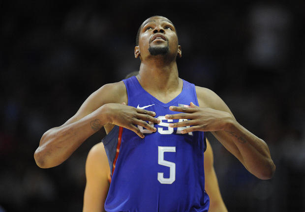 Kevin Durant is the adopted Splash Brother now.                     USATSI